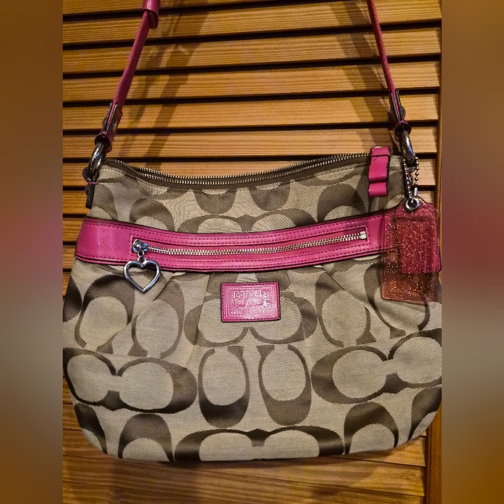 Coach Poppy Daisy Signature File Bag